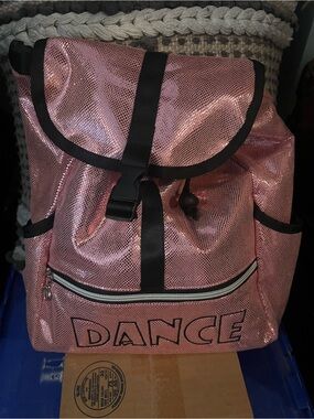 Pink 'Dance' Metallic Backpack - Women's Dance Bag